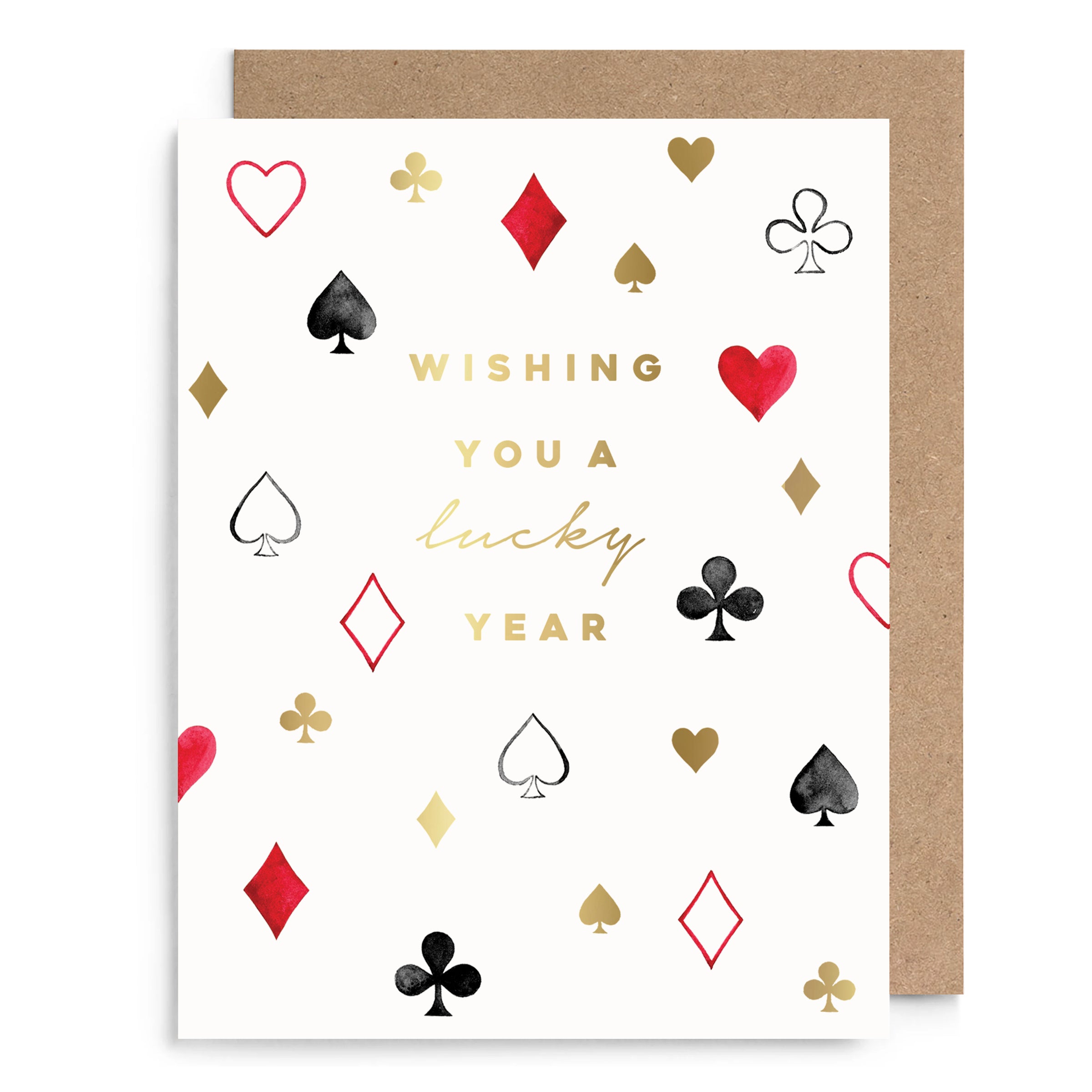 Spades Playing Card Lucky Birthday Card