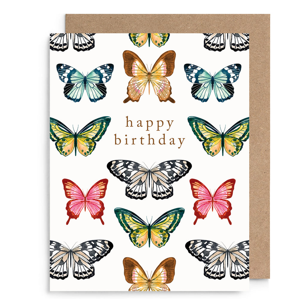 Botanical Butterfly Birthday Card