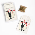 Penguins Holiday Gift Tags with Ribbon - set of 8