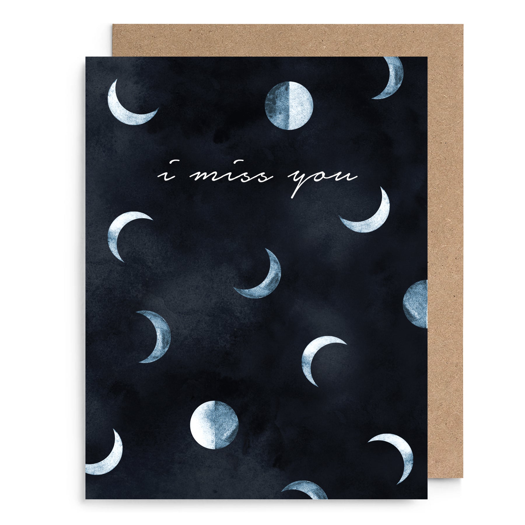I Miss You Moons Card