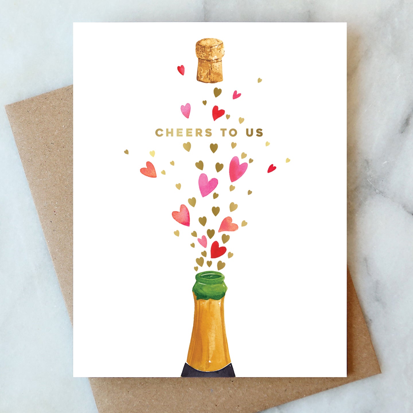 Poppin' Hearts Love Card
