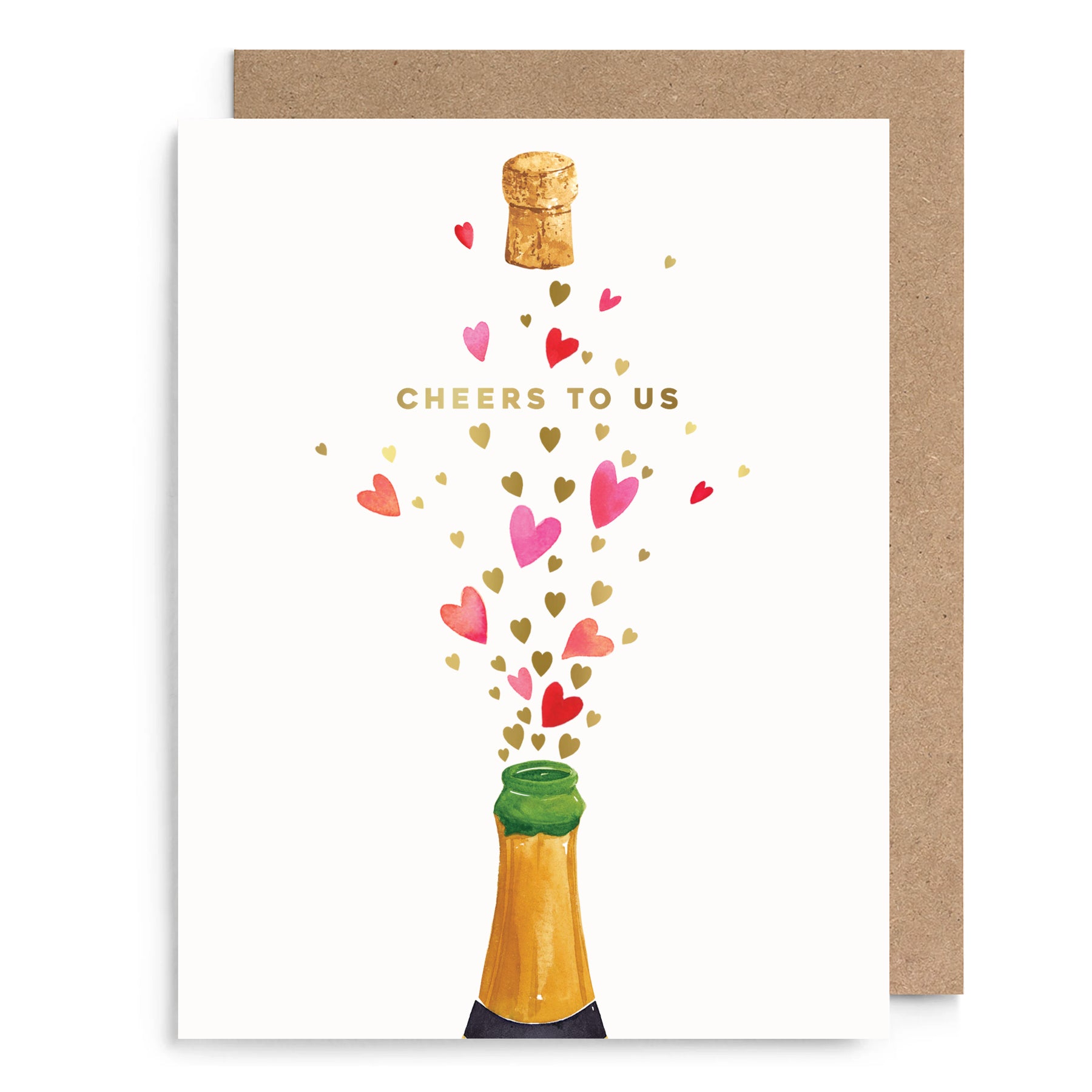 Poppin' Hearts Love Card