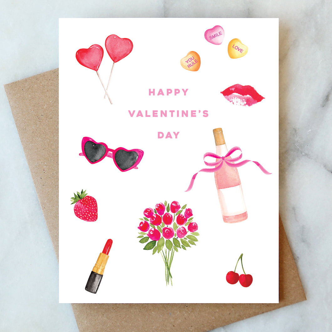 Girly Icons Galentine's Day Card