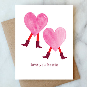 Dancing Hearts Bestie Card