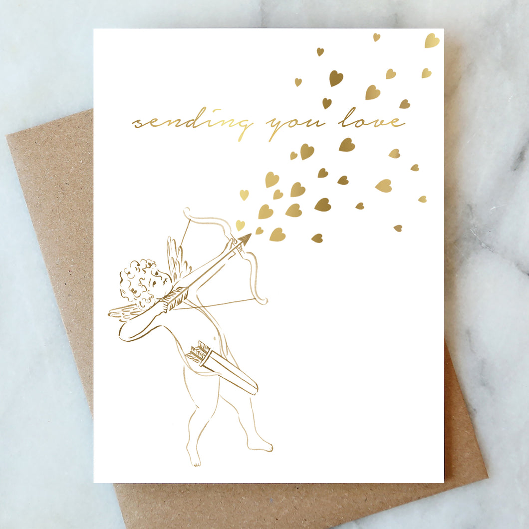 Cupid Sending You Love Card