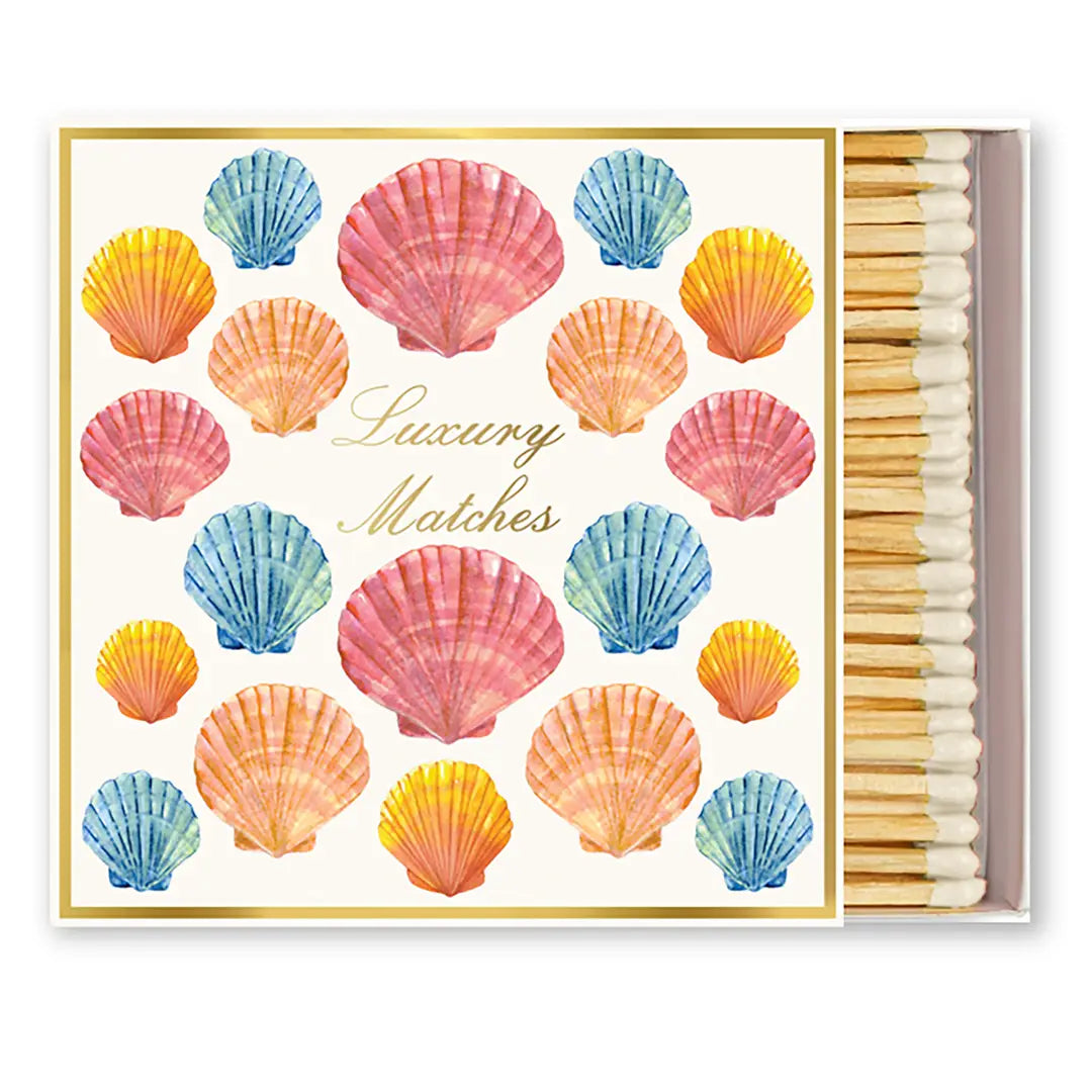 Luxury Sea Shells 4" Square Safety Matches