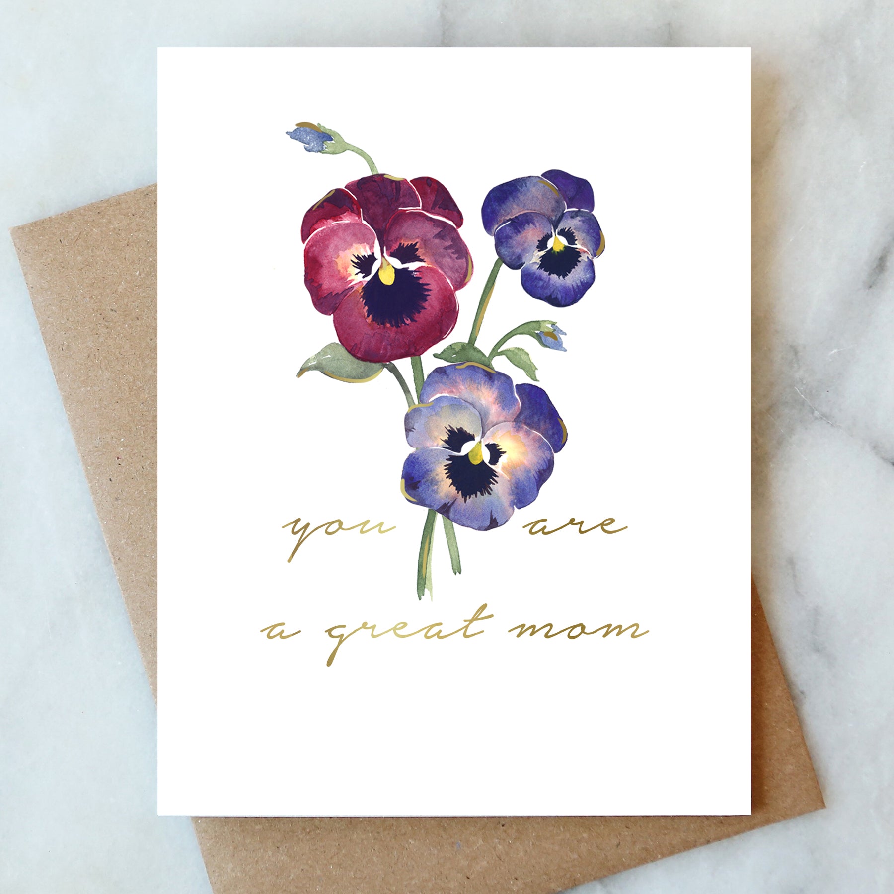 Pansy Mom Card