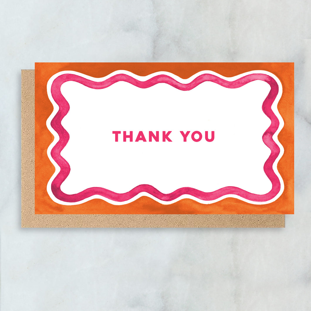 Scallop Thank You Mini Cards- Boxed Set of 6