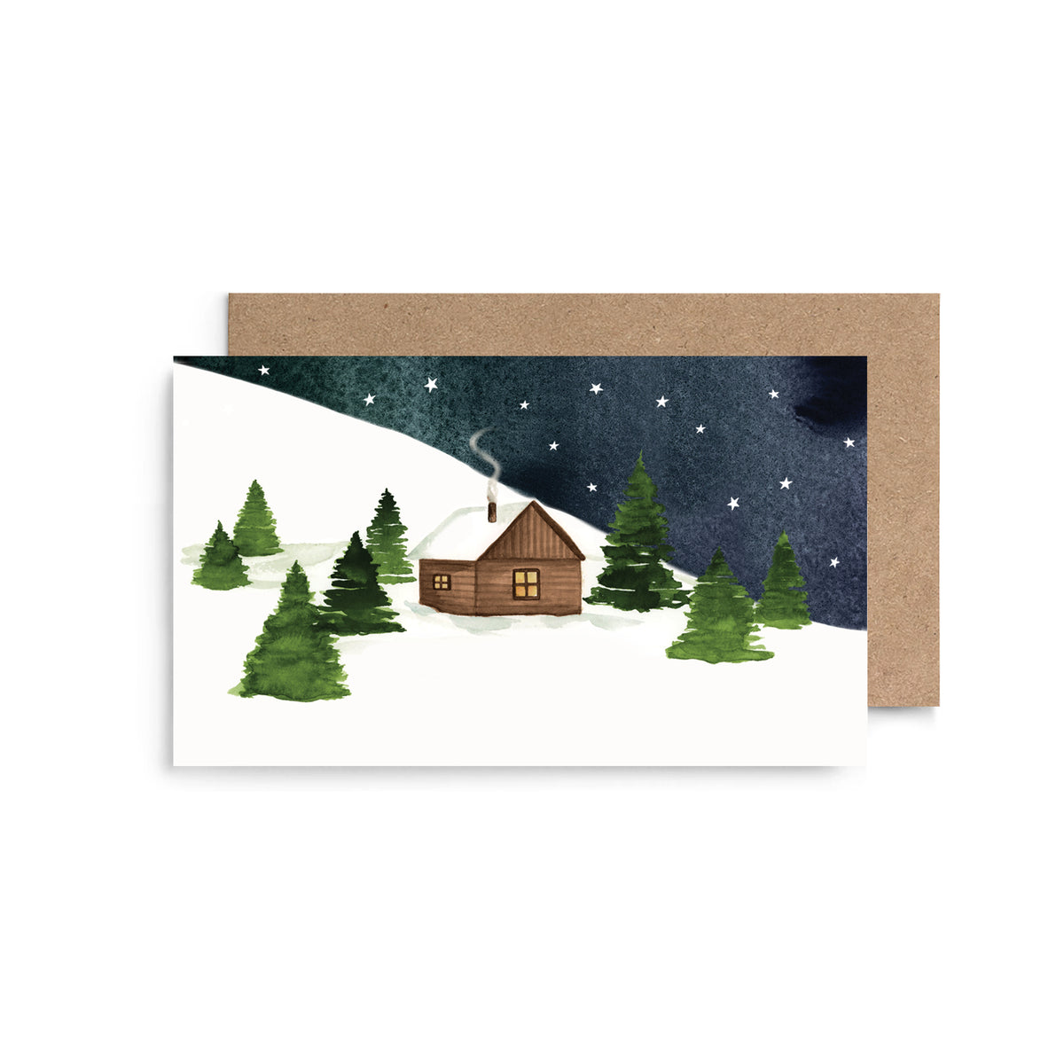 Snowy Cabin Mini Cards- Boxed Set of 6