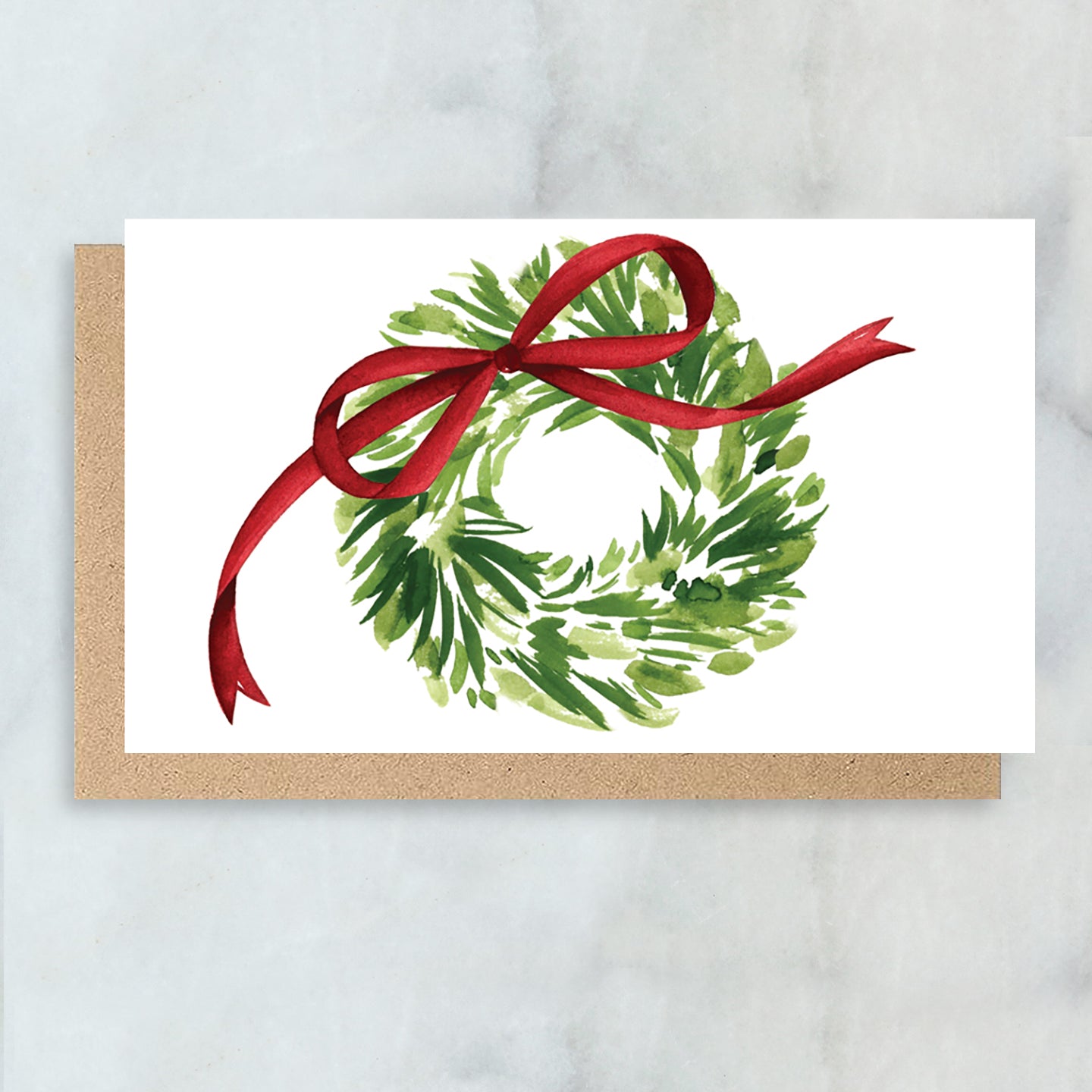 Wreath with Red Bow Mini Cards- Boxed Set of 6