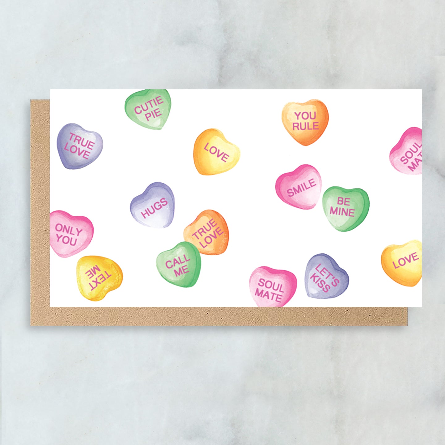 Candy Hearts Mini Cards - Boxed Set of 6