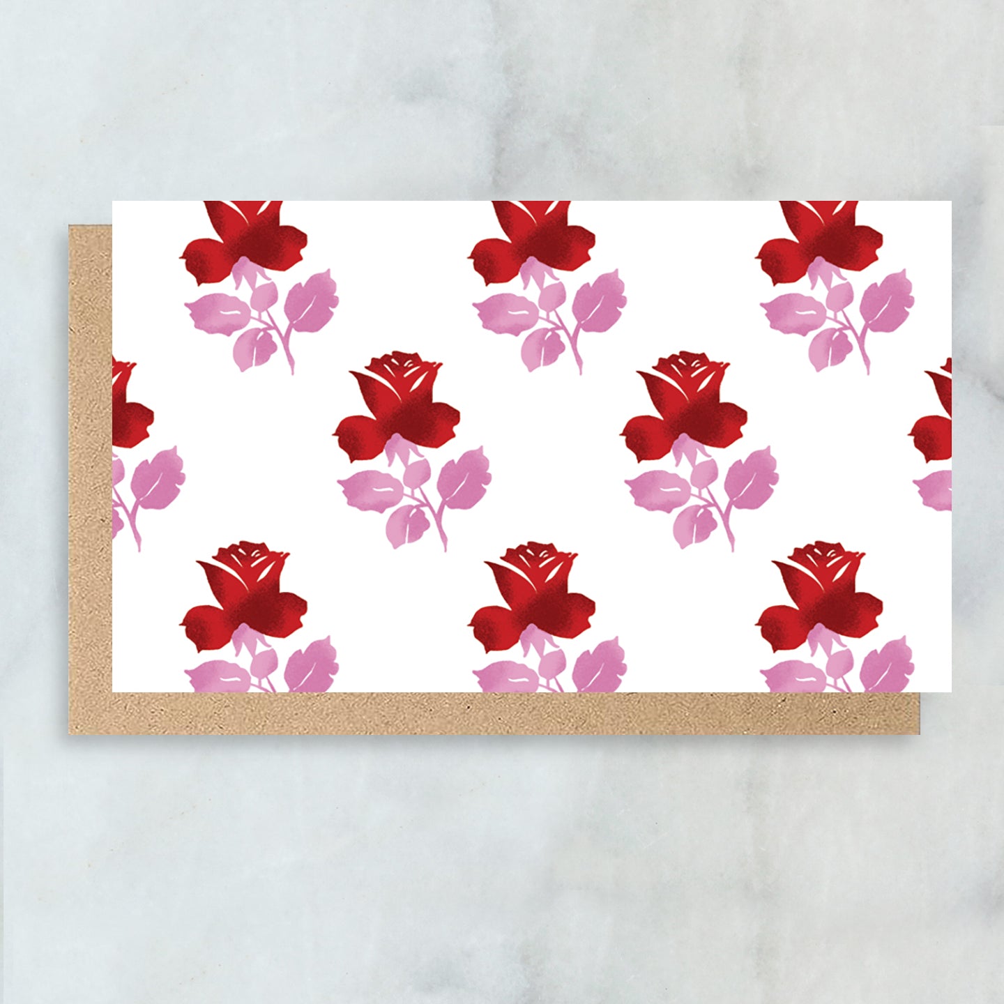 Blocked Rose Mini Cards - Boxed Set of 6