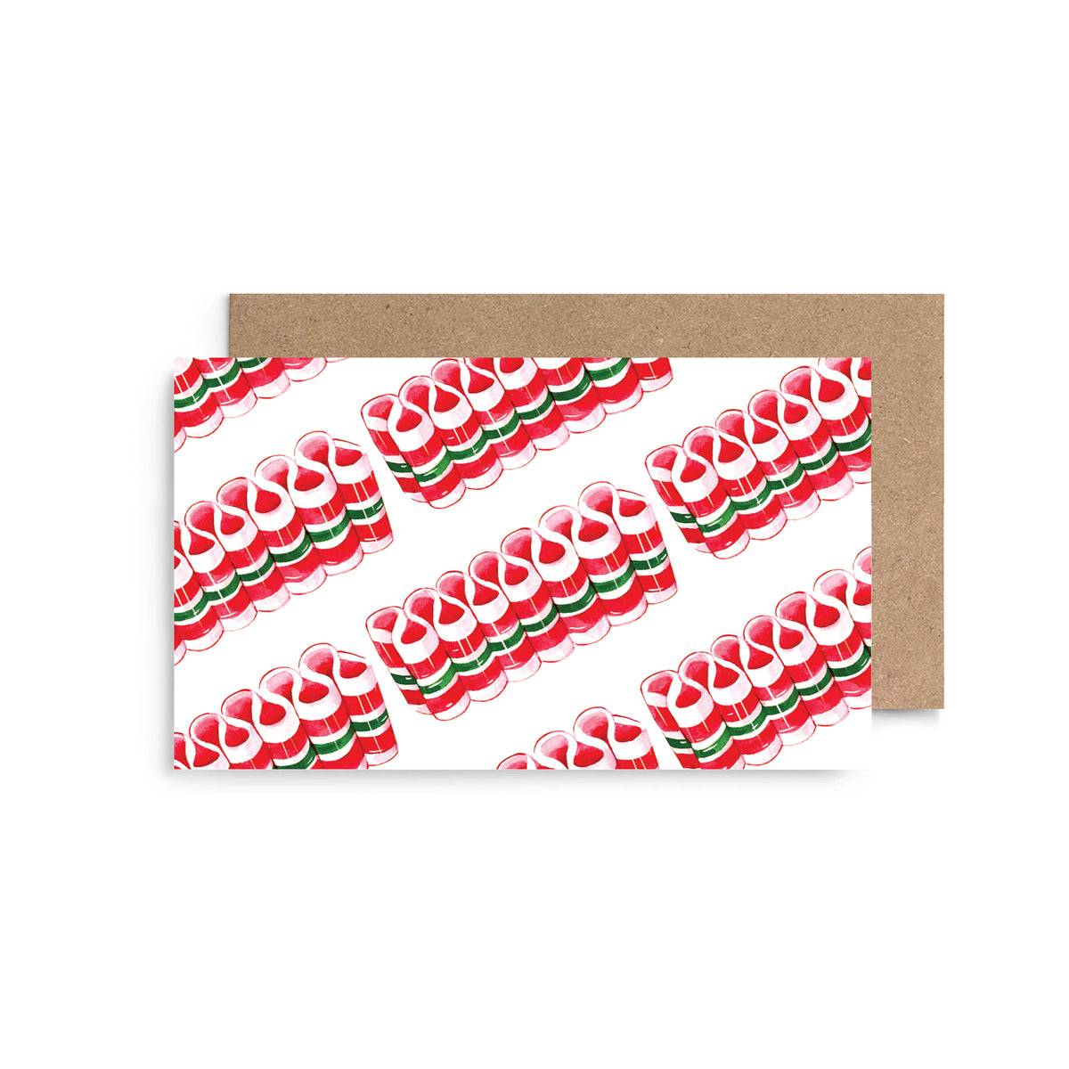 Ribbon Candy Christmas Mini Cards- Boxed Set of 6
