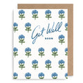 Block Print Get Well Soon Card