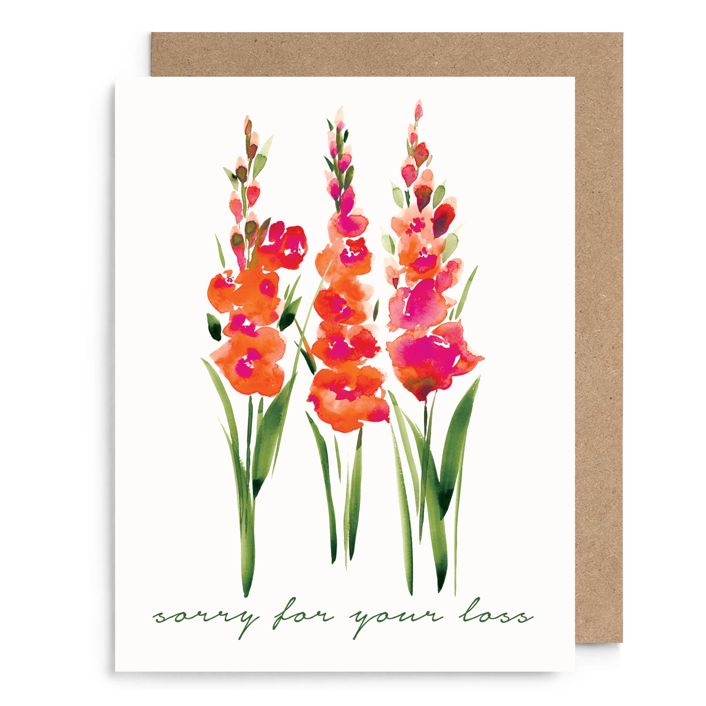 Gladiolas Sympathy Card