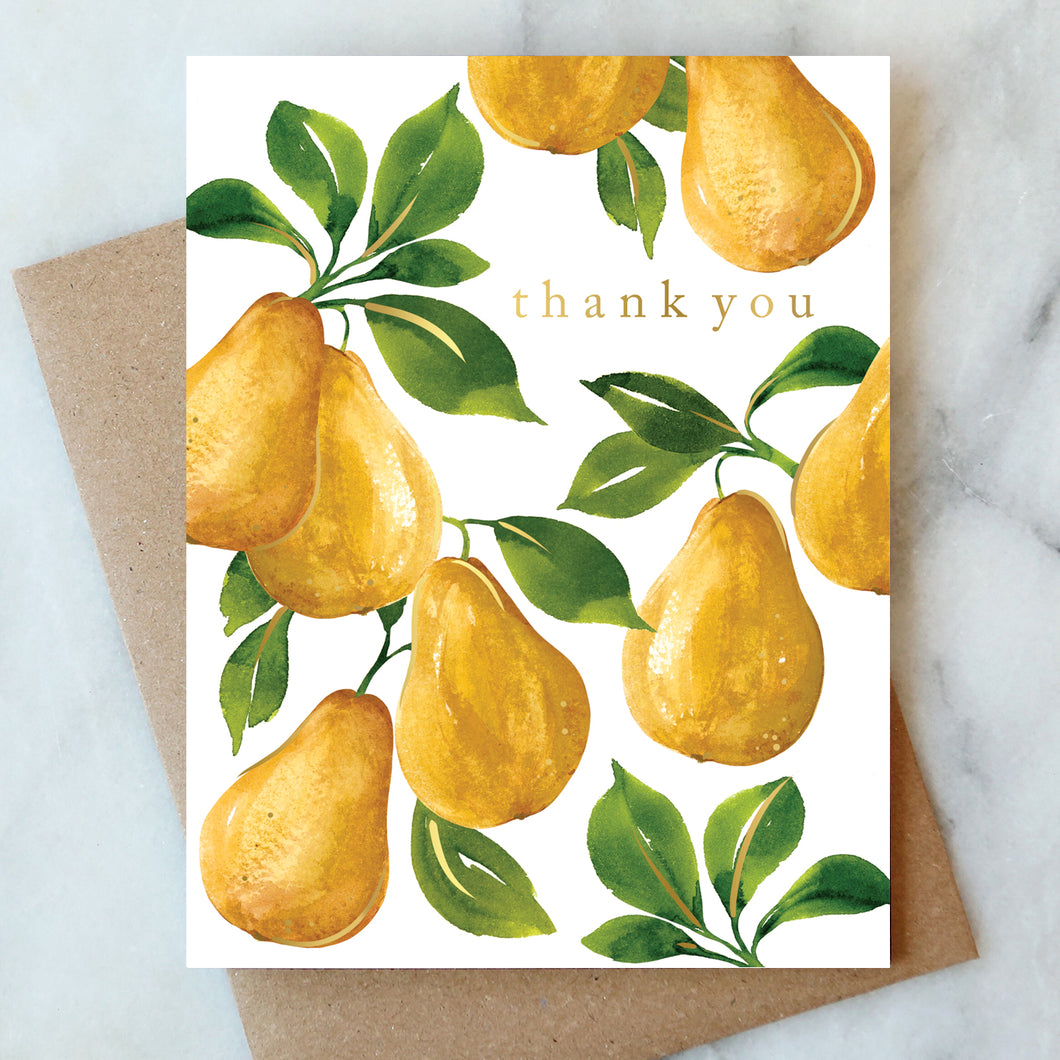 Pears Thank You Card - Box Set of 6
