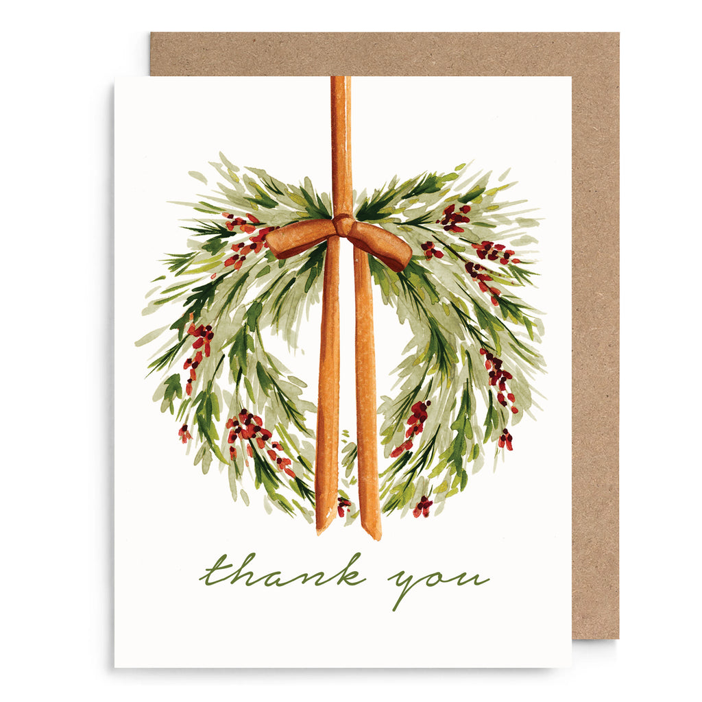 Autumn Wreath Thank You Card