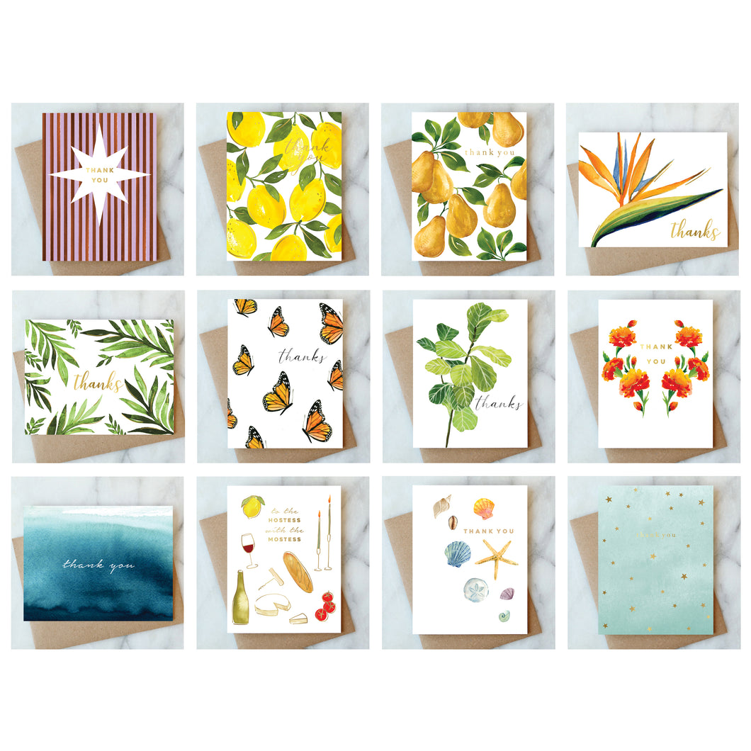 Thank You Card Variety Pack  - 12 cards