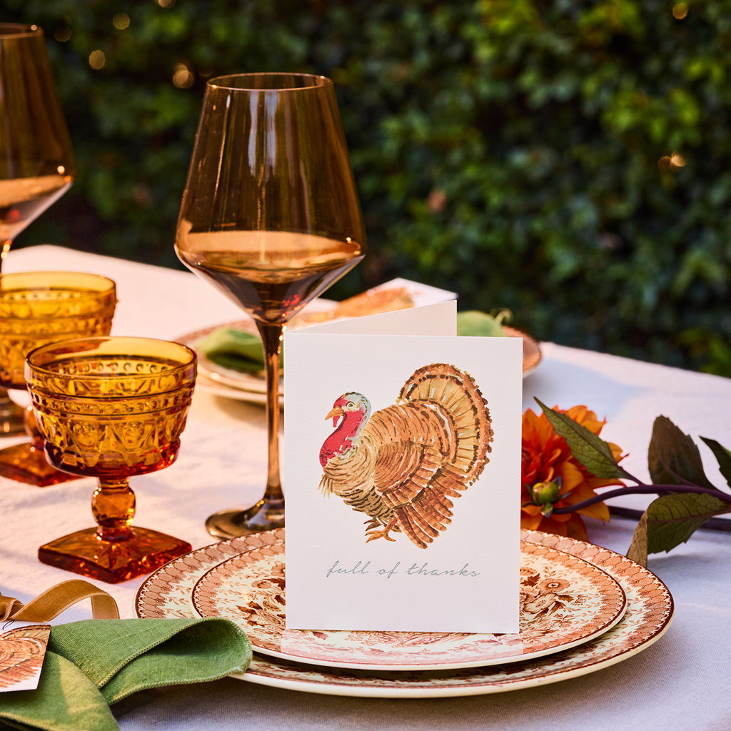 Turkey Thanksgiving Thank You Card