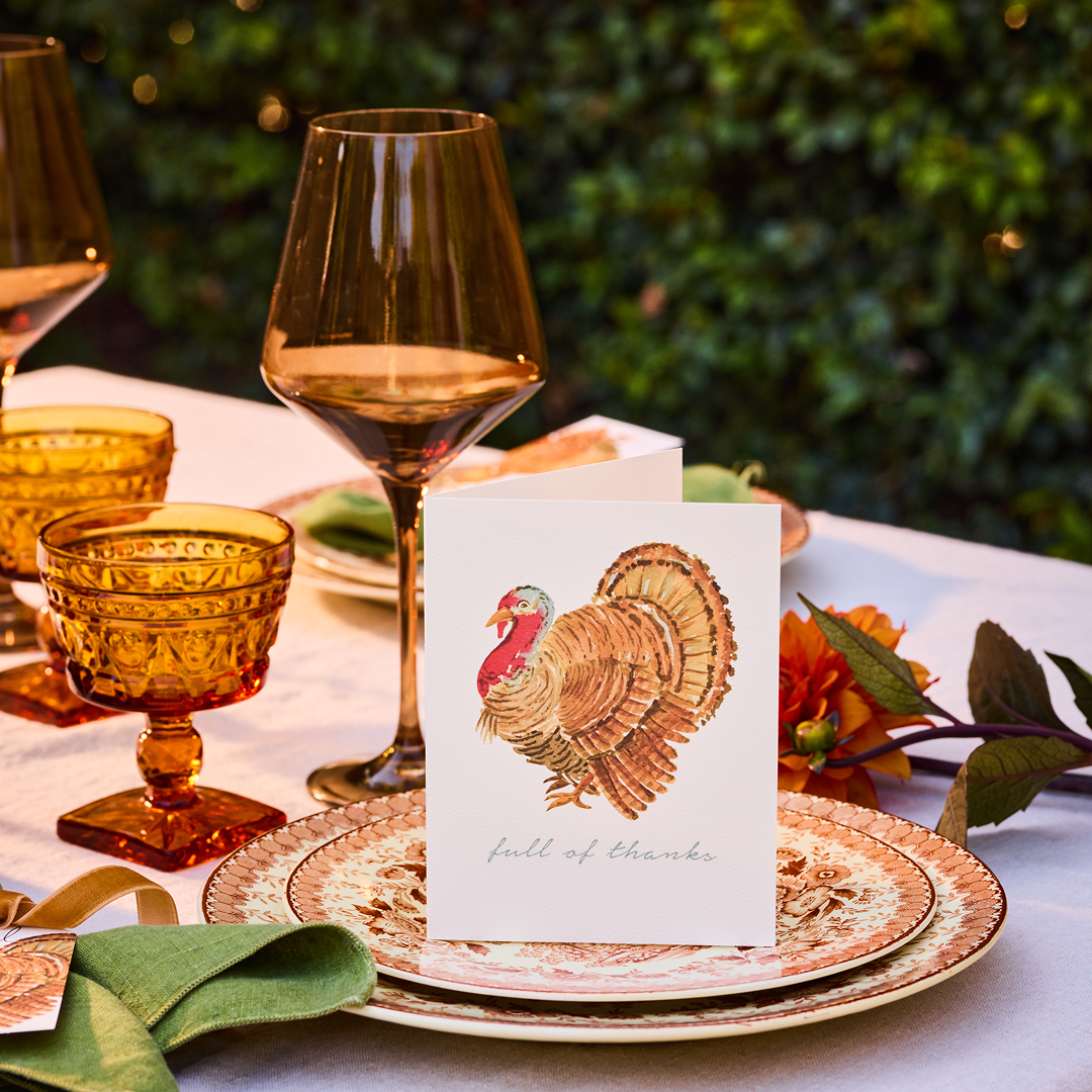 Turkey Thanksgiving Thank You Card