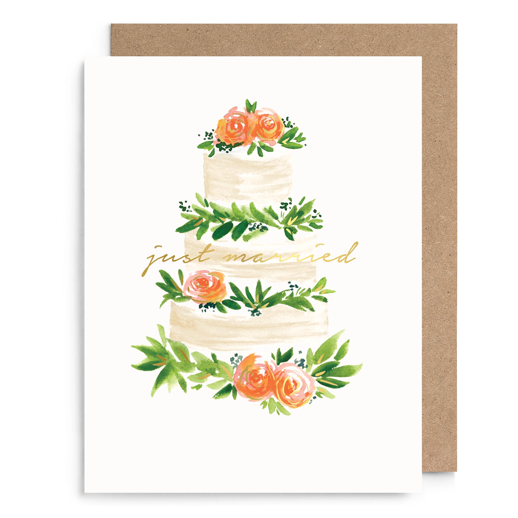 Just Married Cake Card
