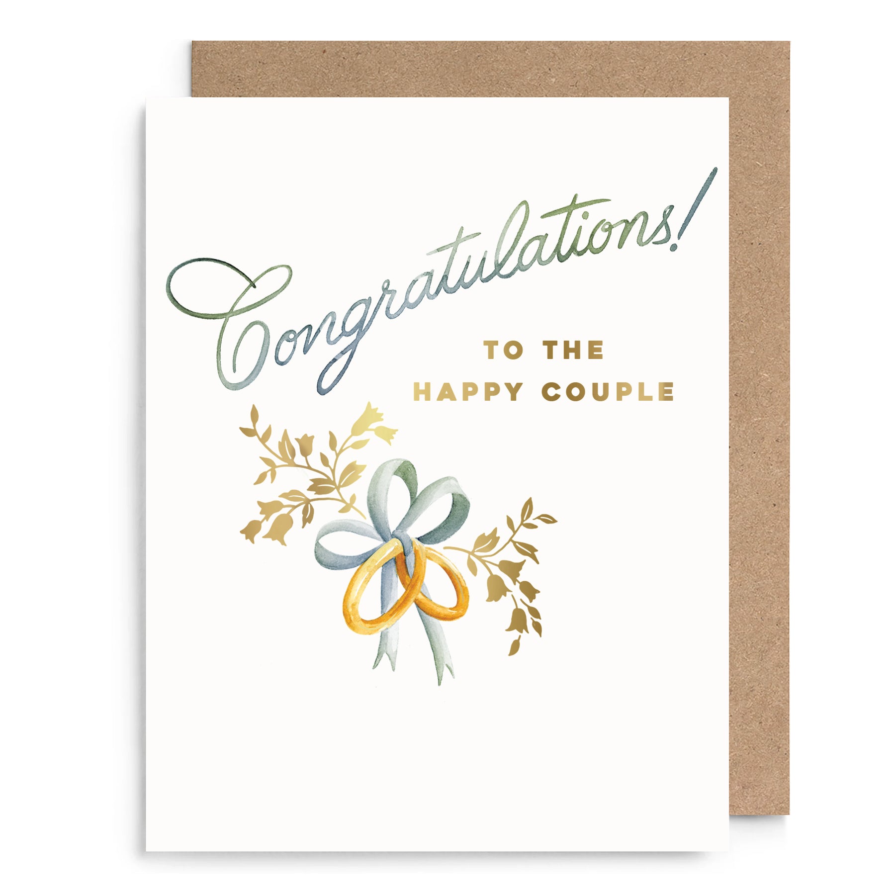 Wedding Rings Congratulations Card