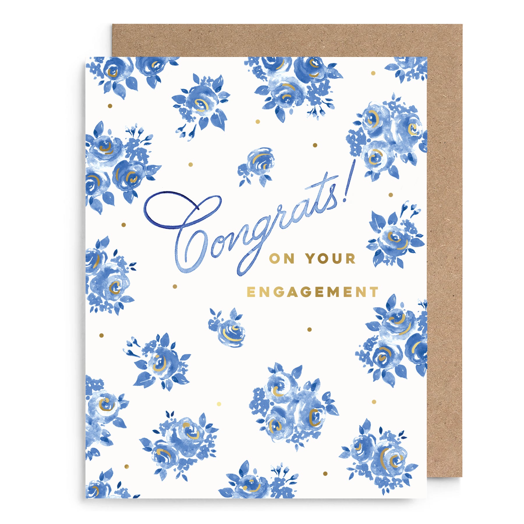 French Blue Engagement Card