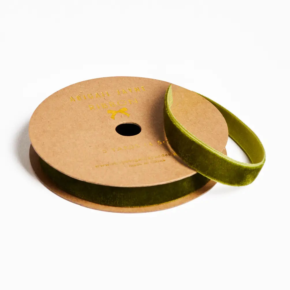 Moss Velvet Ribbon