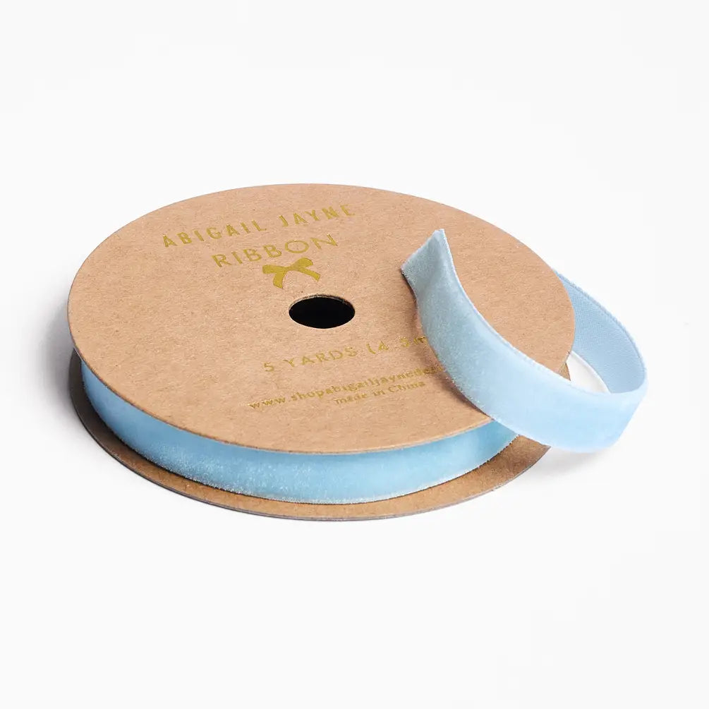 Sky Blue Velvet Ribbon