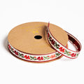 Red Vine Floral Woven Ribbon