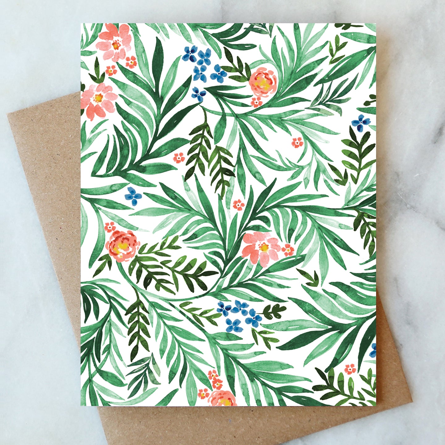 Floral Vines Blank Card