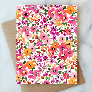 Ditzy Floral Blank Card - Box Set of 6