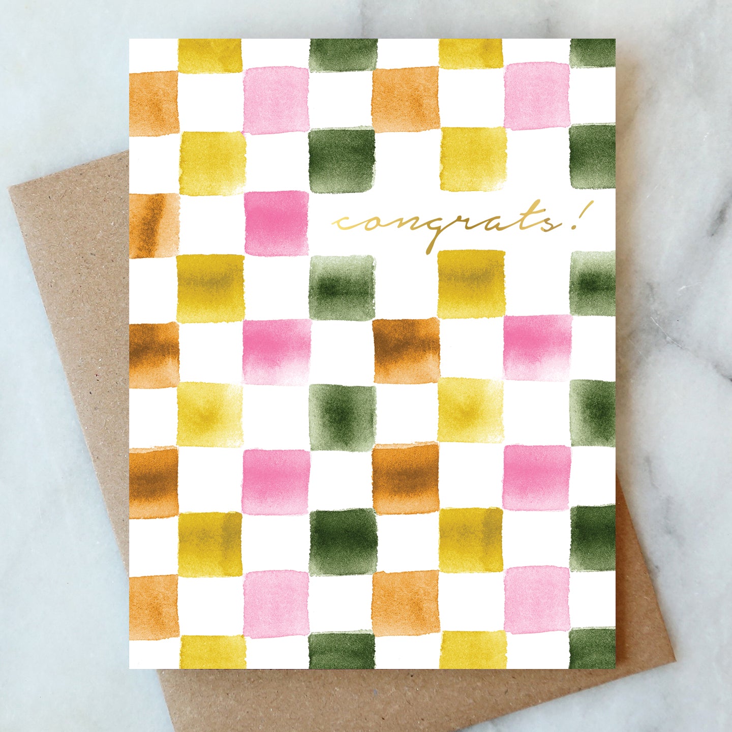 Checkerboard Congrats Card
