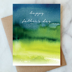 Happy Father's Day Watercolor Card