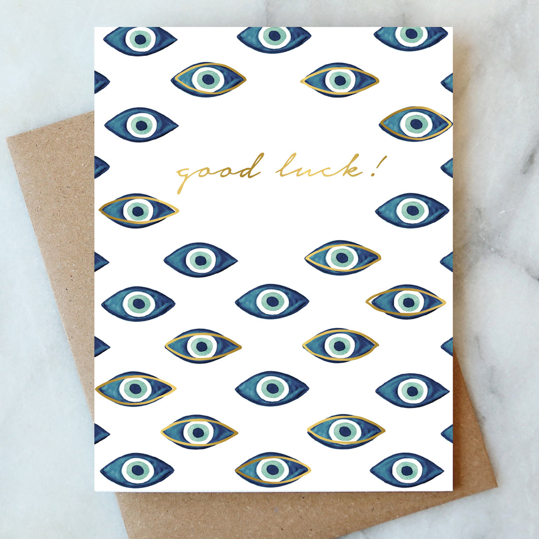Evil Eyes Good Luck Card