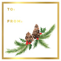 Pinecones Gift Stickers - set of 10