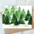 Happy Holidays Trees Card