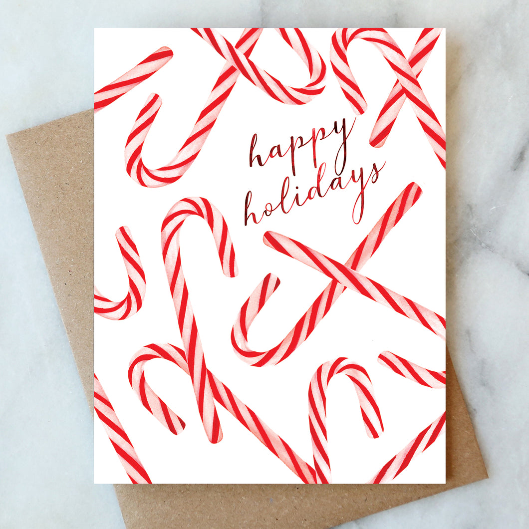 Candy Canes Card - Box Set of 6