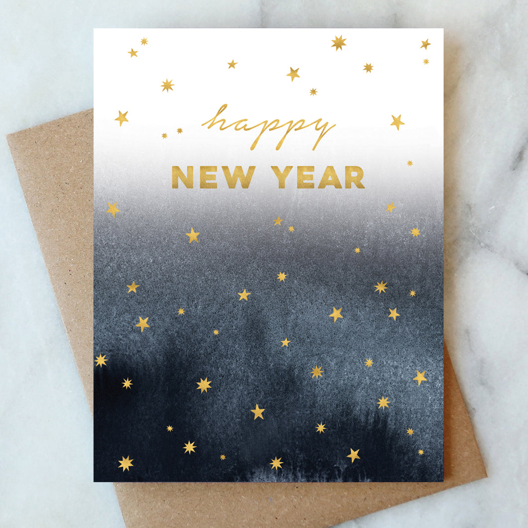 New Year Stars Card - Box Set of 6