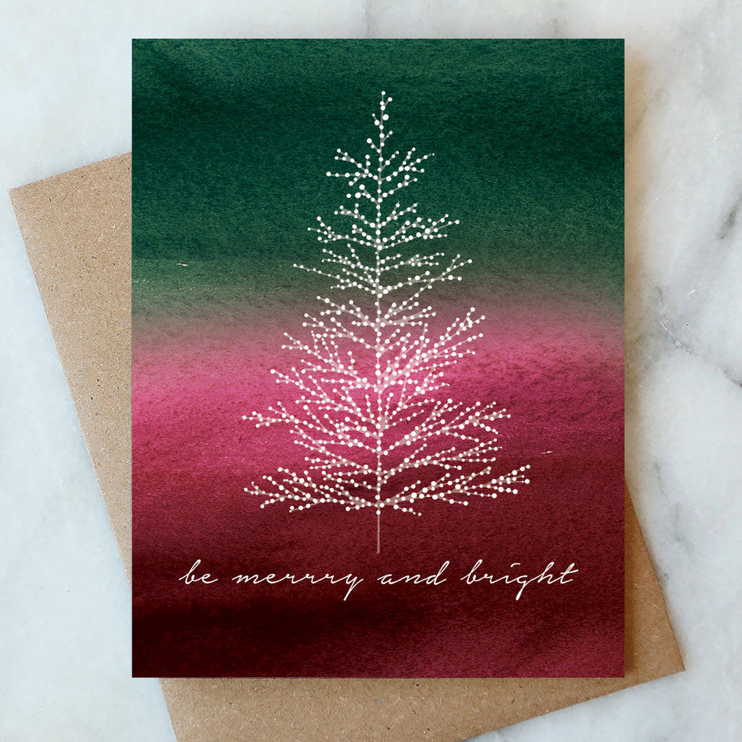 White Lights Tree Card
