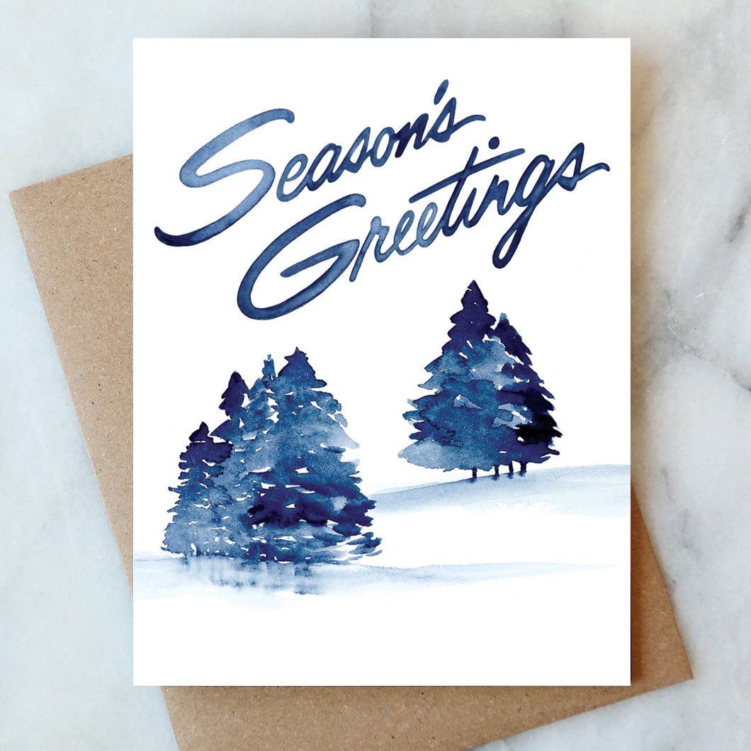 Wintery Season's Greetings Card