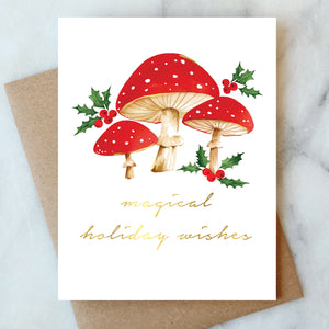 Magical Holiday Mushrooms Card