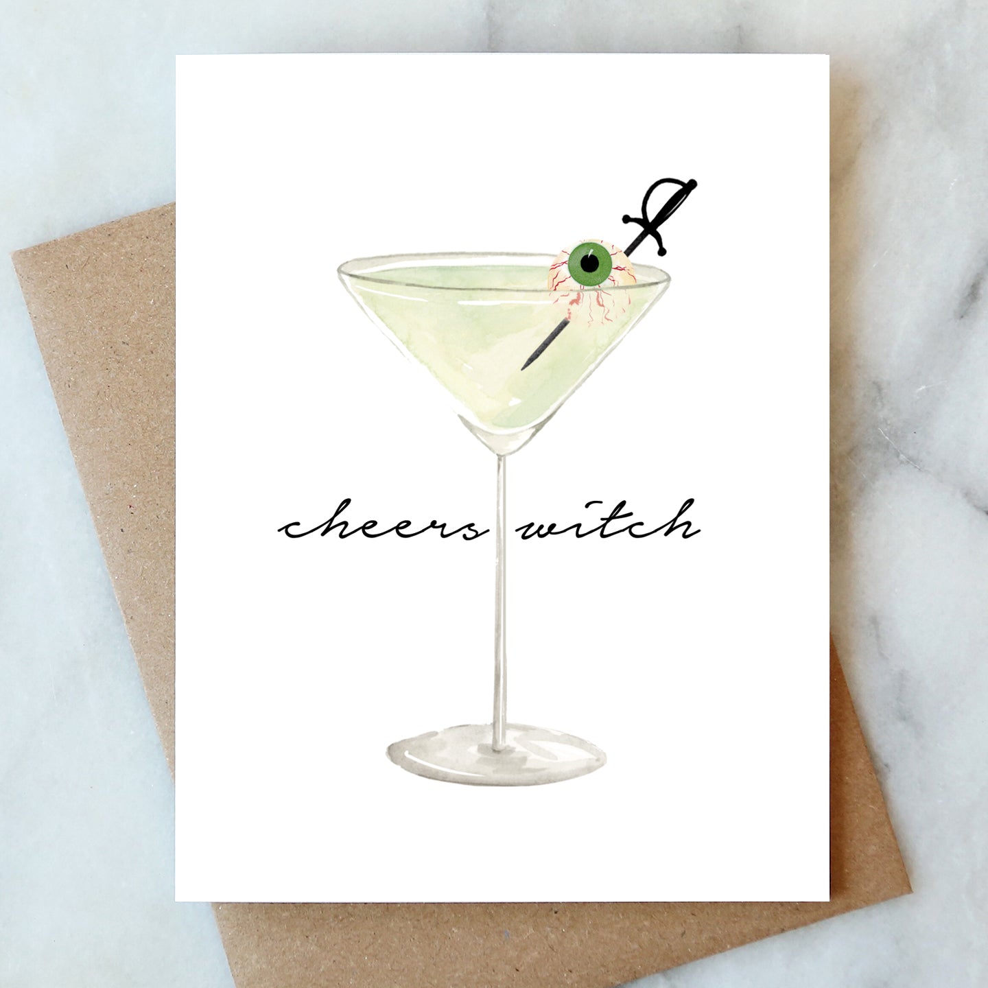 Cheers Witch Halloween Card