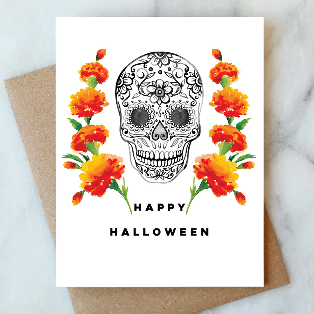 Sugar Skull Halloween Card