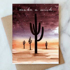 Desert Sky Make A Wish Birthday Card