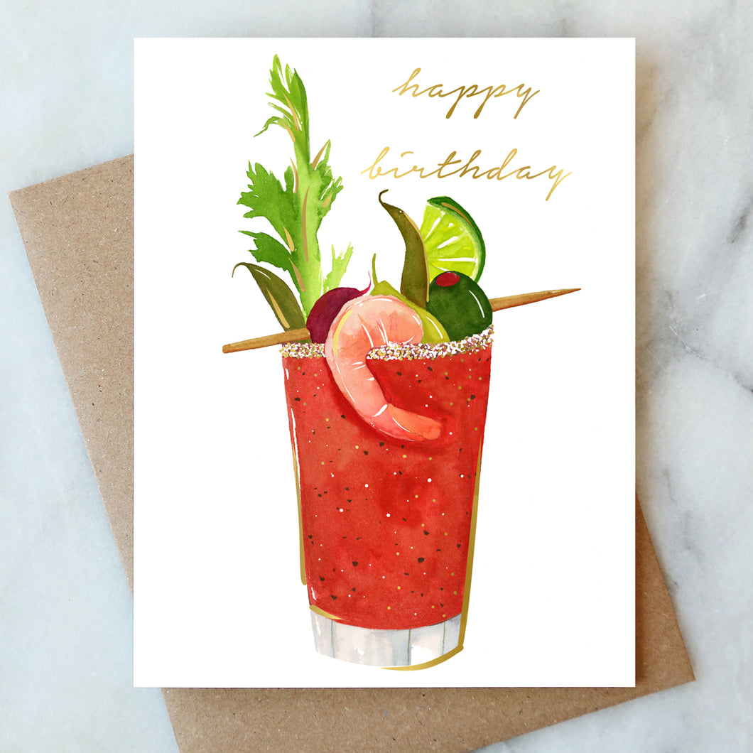 Bloody Mary Birthday Card