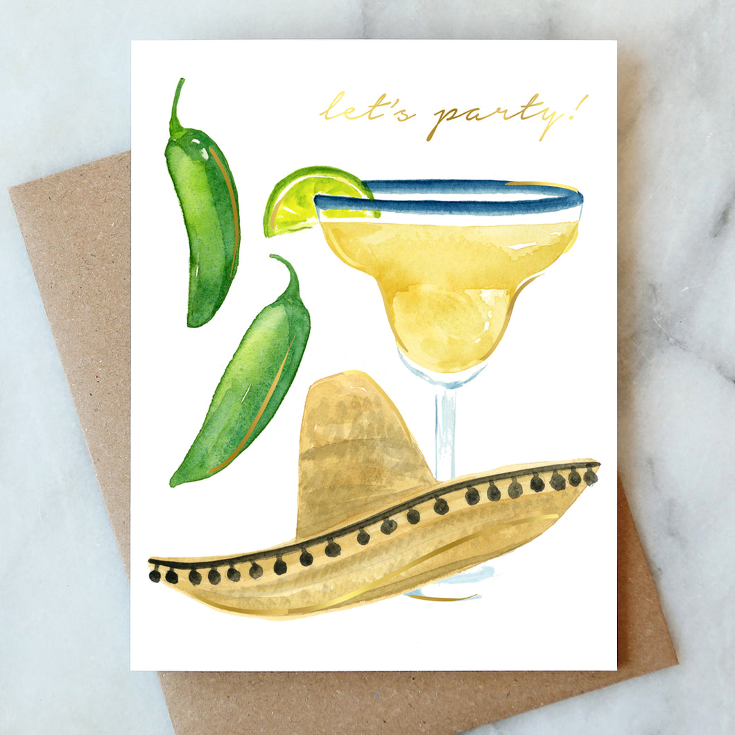Let's Party Fiesta Birthday Card
