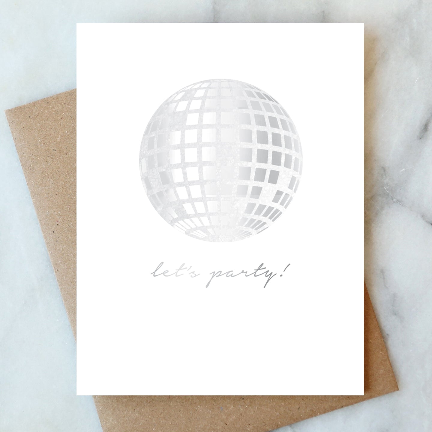 Disco Ball Let's Party Card