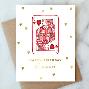 Queen of Hearts Birthday Card