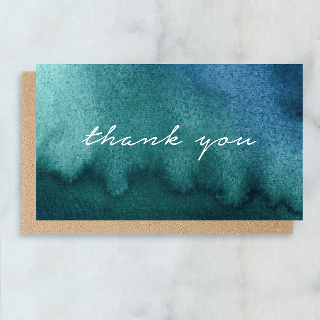 Blue Thank You Mini Cards- Boxed Set of 6